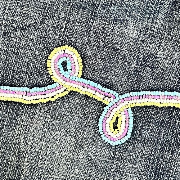 LRG Jeans Size 40 Baggy Hip Hop Streetwear Retro Denim Beaded Embroidered - Picture 8 of 14